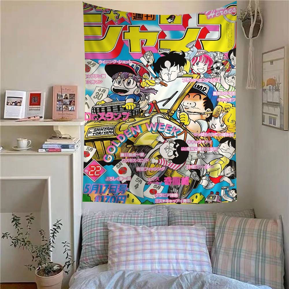 

Cartoon Dr Slump Arale Colorful Tapestry Wall Hanging Bohemian Wall Tapestries Mandala Wall Art Decor 74x94cm(29x37in)