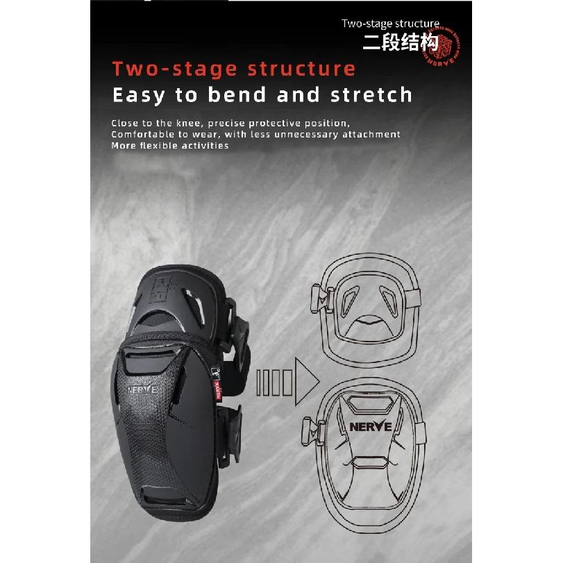 NERVE Motorcycle Knee Pads Motorbike Protective Gear Motocross Joelheira Equipment CE2 Level Anti-fall Sport Guard MTB Knee Pads