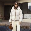Cotton clothes imitation hooded splicing jacket fluffy fashion cotton clothes new thickened cotton clothes short
