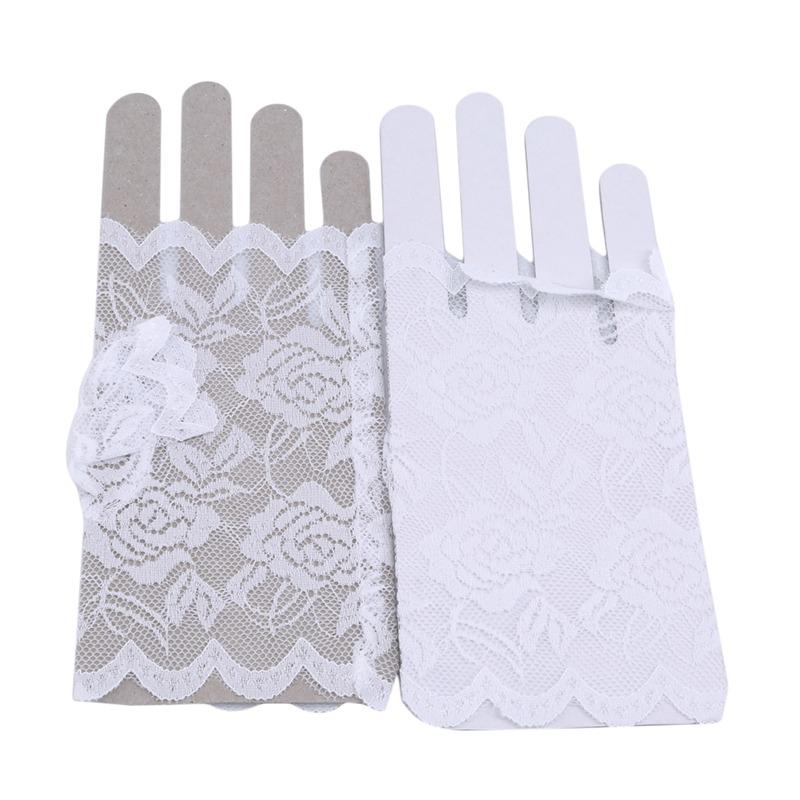 

Summer Women Fingerless Gloves Sexy Female Lace Sailor Dance Mittens For Bride Half Finger Fishnet Dress Mesh Short Gloves Thin 1 pair белый