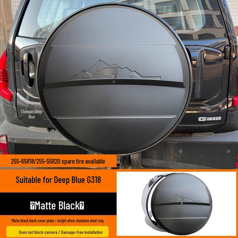 Deep Blue G318 Spare Tire Cover with Light - Full Coverage Tailgate Protection & Off-road Decoration