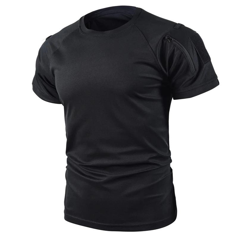 Men's Summer T Shirt Camping Hiking Trekking Fishing Training Running Gym Breathable Pullover Climbing Casual Cargo Shirts