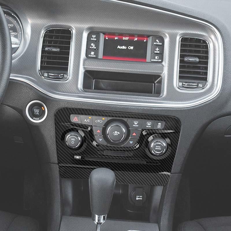  ABS Air Conditioning Control Panel Decoration Protective Cover Sticker Fit For Dodge Charger 2011-2014 Interior Accessories