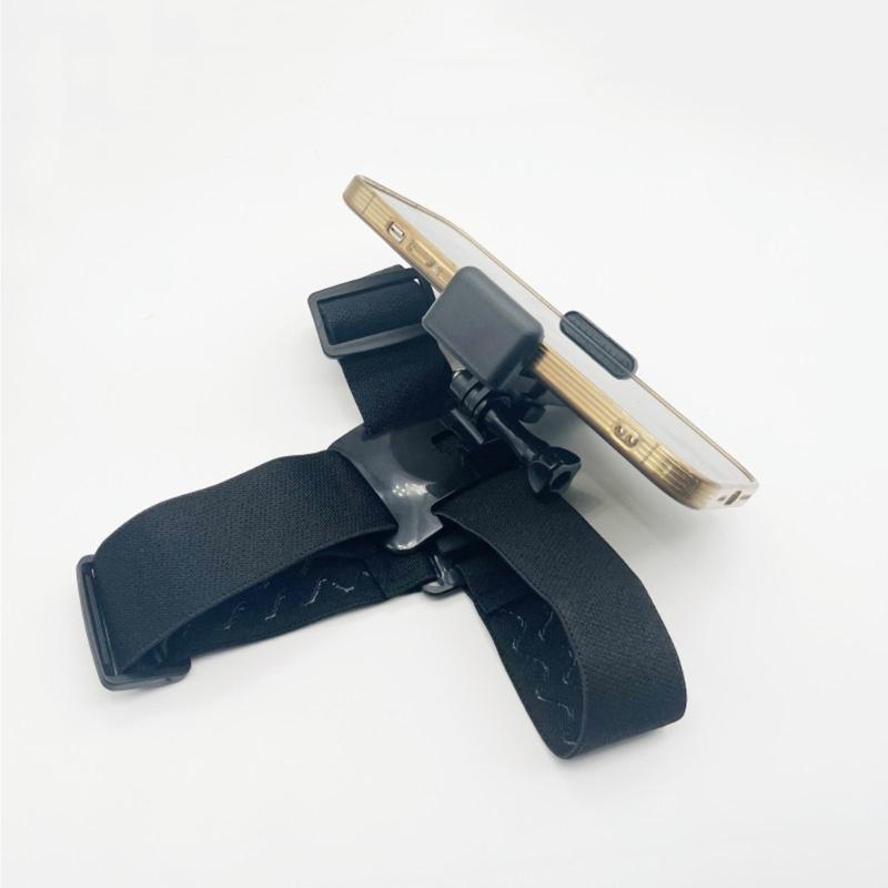 4 Piece Adjustable Universal Head Strap Phone Mount Set Secure Anti Shake Design Support for Sports and Live Streaming