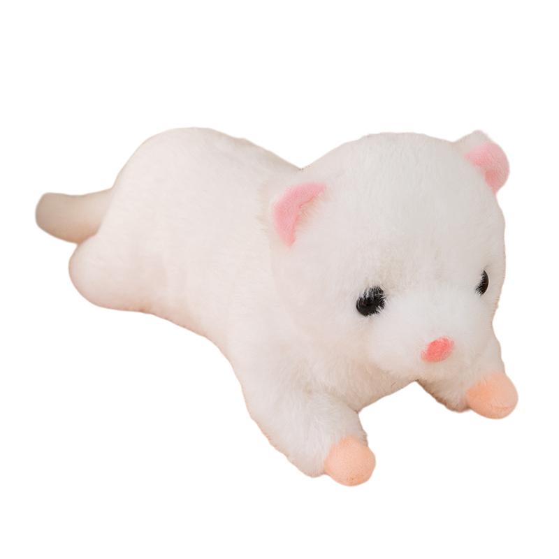 40~60cm Liegendes Frettchen Plüschtier Braun Grau Weiß Anglo Nerz Kleintier Cartoon Plüschtier Begleiter Geschenk 40cm