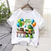 Teenage Mutant Ninja Turtles Cotton T-Shirt Boys Cartoon Anime Number 1-10 Tops Summer Toddler Kawaii Cool Tee Baby Clothes Gift