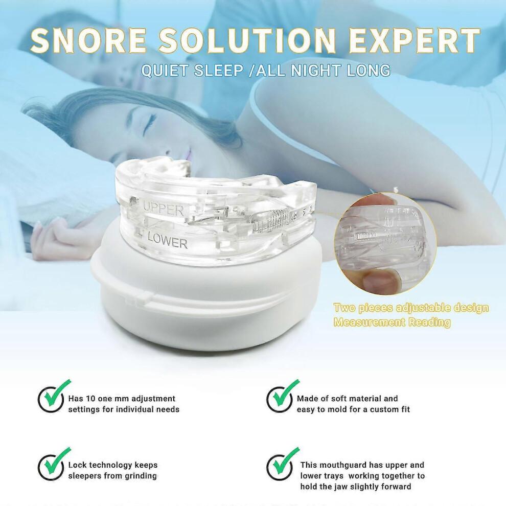 Anti-snore Mouthguard, Adjustable Anti-snoring Mouthpiece, Night Time Teeth Mouthguard Bruxism Sleeping Bite Guard