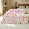 Abstract Art Flannel Blanket - Lightweight Soft Warm Cozy Throw for Home, Couch Nap, Window Seat, Halloween & Christmas Decor