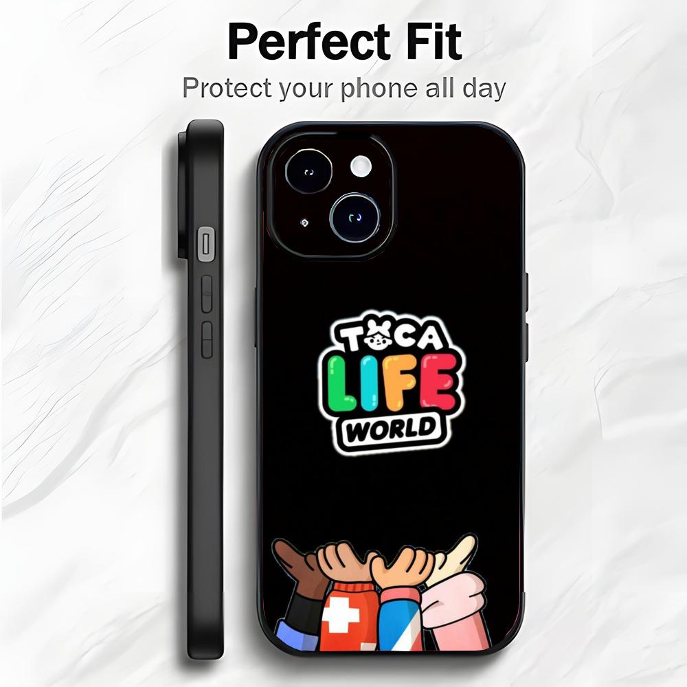 Fun Kids Game T-Toca Life World Phone Case Phone Case Soft Packaging Lightweight For iPhone17 16 15 14 13ProMax