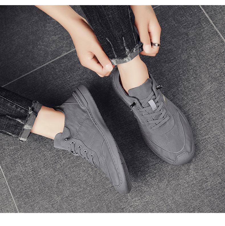 2024 Korean Style Cloth Low-Top Casual Men's Board Shoes: Rainproof, Youth Travel Sneakers for Spring/Autumn
