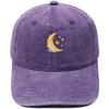 New Star Moon Embroidery Baseball Cap Washed Retro Daddy Hat Men's and Women's Casual Outdoor Sports Hat