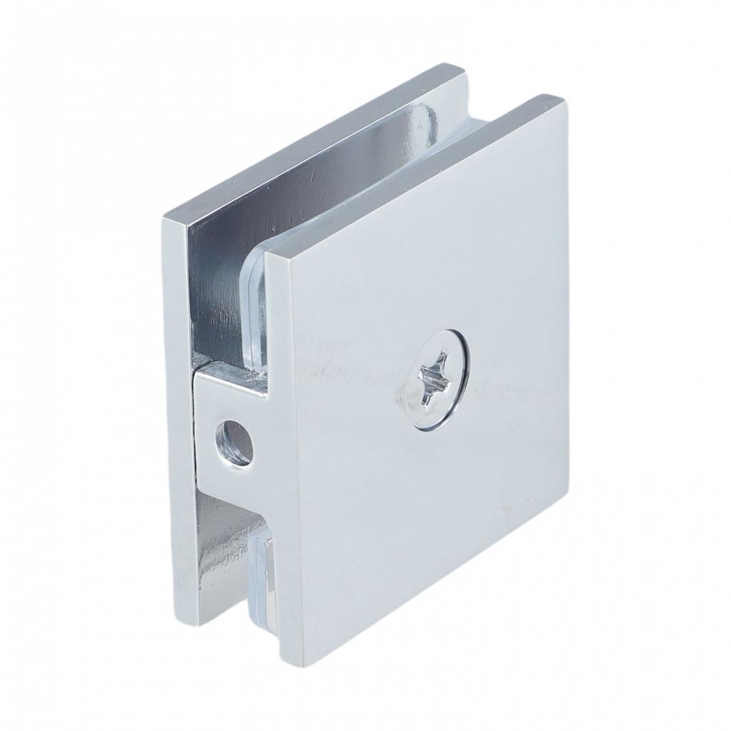 Brass Glass Clamp for Bathroom Doors Square U Shape for 8 12mm Tempered Glass