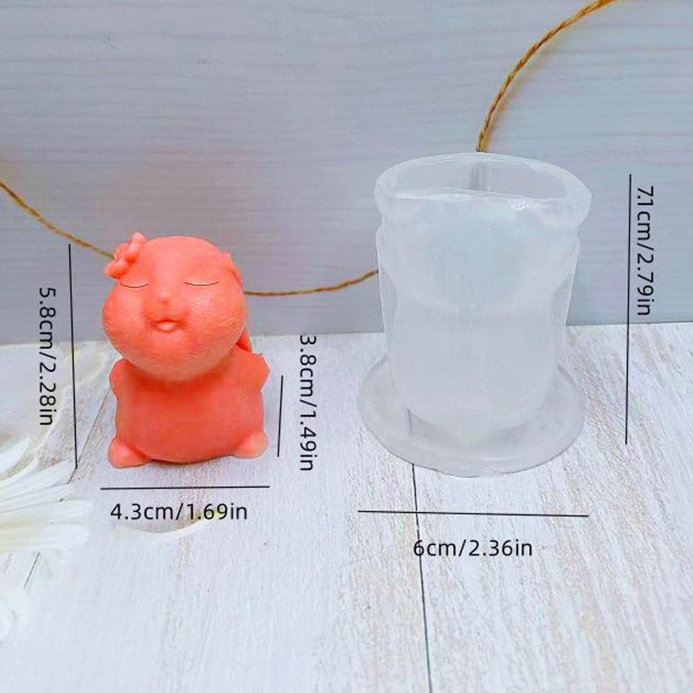 Силиконовые формы на Пасху Кролик 3D Пасхальная Силиконовая Форма Милая Форма Пасхального Кролика Форма Пасхального Кролика Форма для Свечей Украшение для Торта