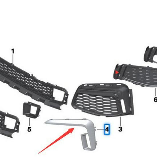 Front Bumper Left & Right Black Wind Trim for BMW 7 Series G11/G12