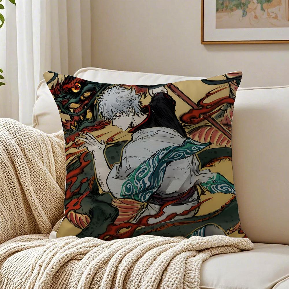 Anime Parody GGintama Cushion Cover Pillowcase Antidustmite living Room Sofa Decor Cushion Room