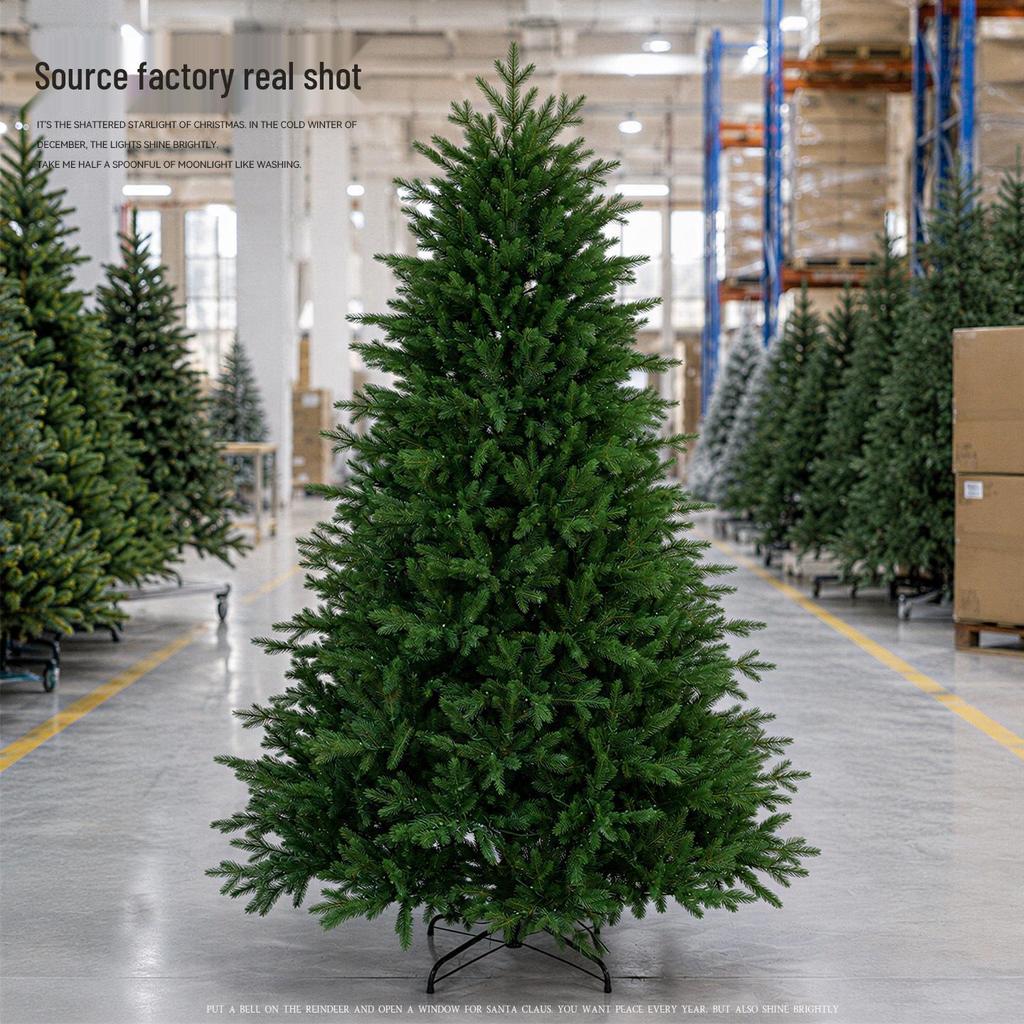 Pre-Lit Automatic Unfolding PE Bare Christmas Tree Base Ornament - No Installation Needed