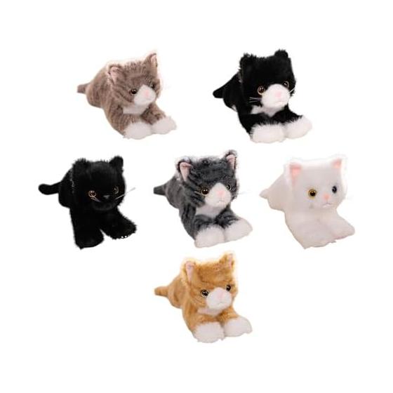 Snug and Soft Cat Plush Toy Realistic Stuffed Animal Design Home and Office Decoration for Kids and Cat Lovers