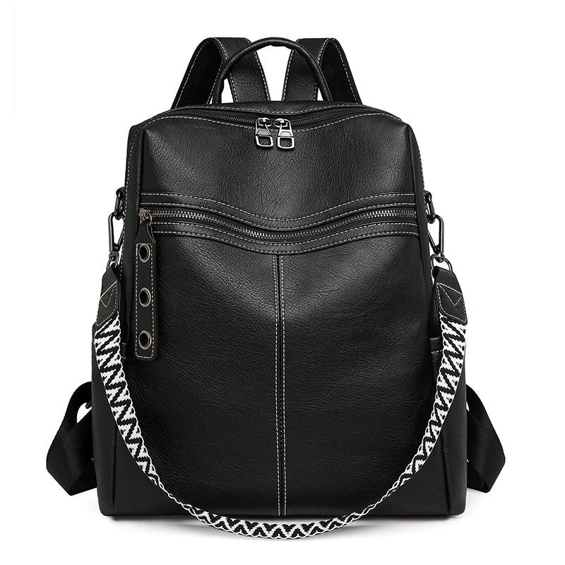 New Large Capacity Cross Shoulder Bag PU Women's Bag Business Commuter Bag Backpack