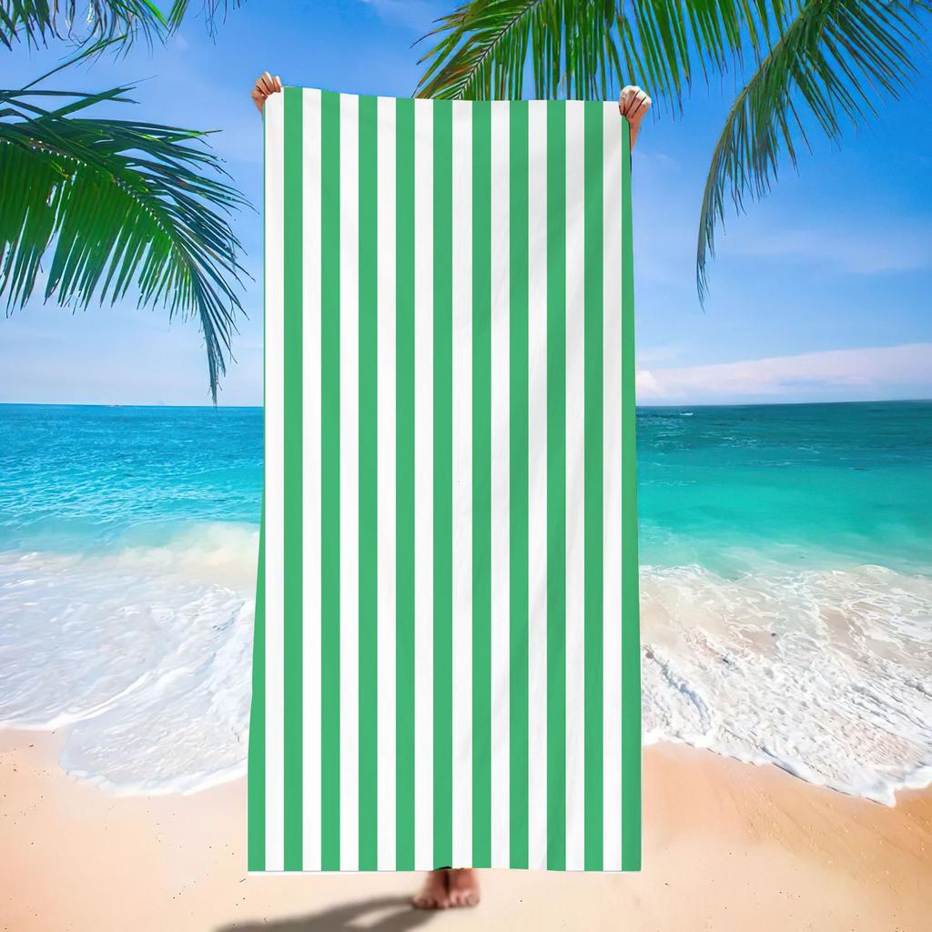 European And American Towel Cloth Printed Striped Beach Towel Adult Swimming Bath Towel Microfiber Beach Towel