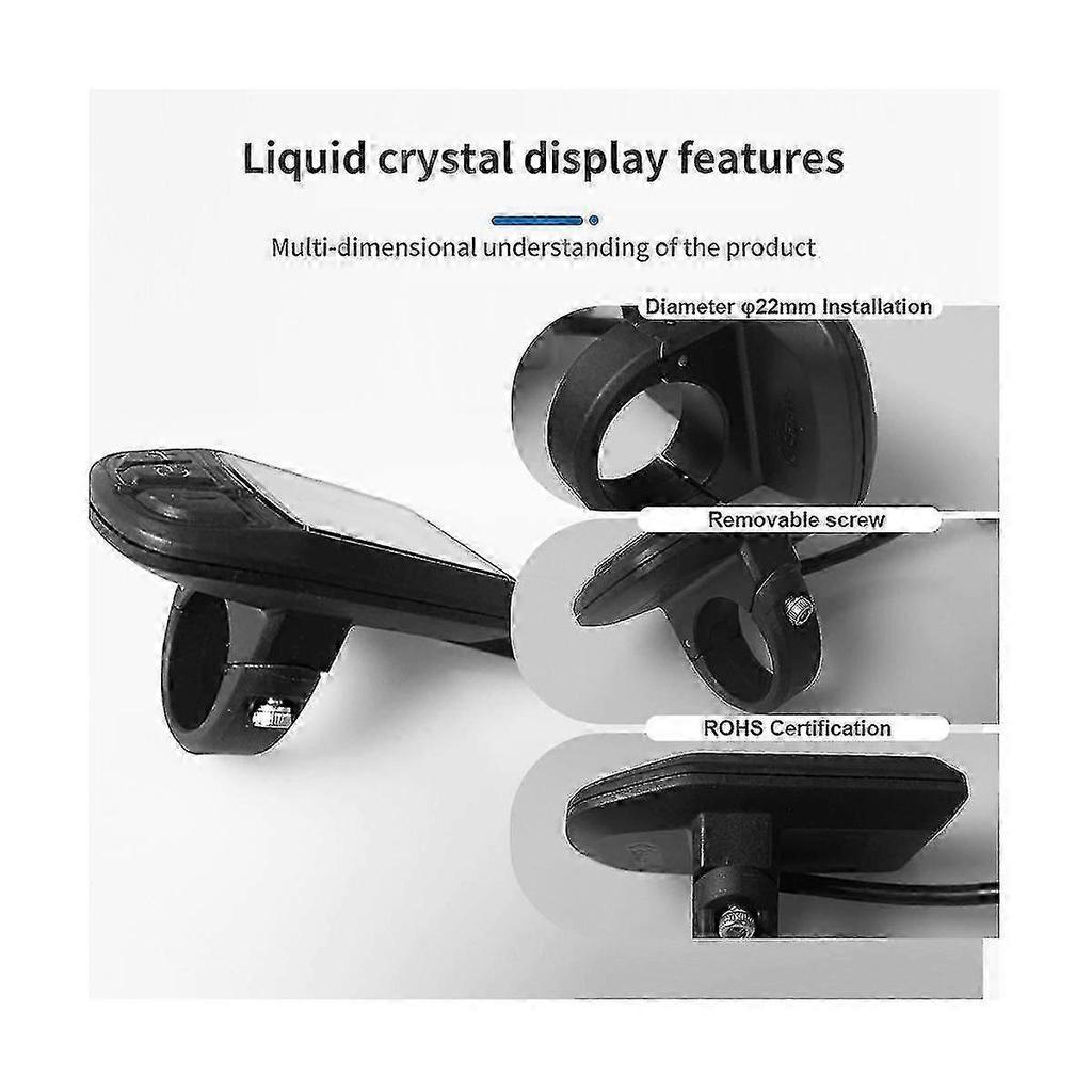 LCD TFT UKC3 Displej Indikátor rychlosti baterie času pro elektrické kolo 24V 36V 48V Motorová konverze