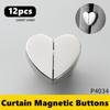 Curtain Magnetic Button Detachable Curtain Fix Fastener Clip Prevent Light Adjustment Window Screen Close Magnet Buckle