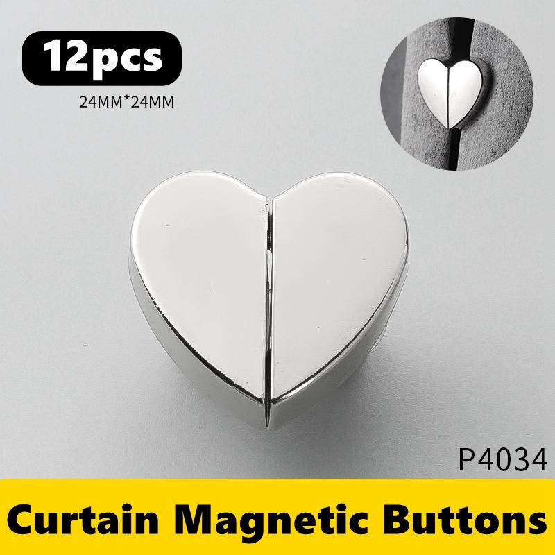 Curtain Magnetic Button Detachable Curtain Fix Fastener Clip Prevent Light Adjustment Window Screen Close Magnet Buckle