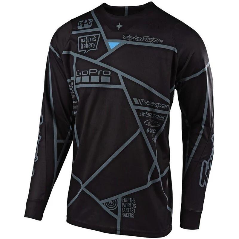 Mens Long Sleeve Cycling Jersey Breathable Quick-Dry Loose Fit Mountain Bike Downhill Riding Shirt Outdoor Sportwear Small