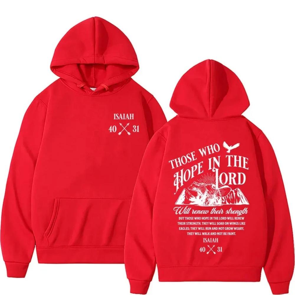 Men Women's Clothing Fashion High Street Sweatshirts Autumn/Winter Fleece Warm Hoodie Y2K Christian Jesus Letters Print Hoodies