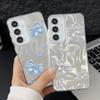 Sparkling Feather Glitter Phone Case For Samsung S25 Ultra S24 FE S23 A16 A36 A55 A56 A35 A15 Bowknot Pattern Shockproof Hybrid TPU PC Slim Cover