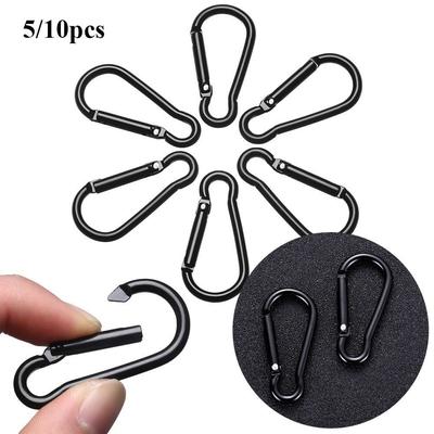 5pcs 3.6*46mm Spring Snap Clip Aluminium Alloy Water Bottle Hooks Climbing Keychain  Outdoor Tool