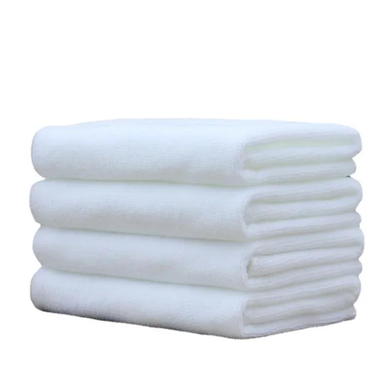 White Soft Microfiber Fabric Face Towel Hotel Bath Towel Wash Cloths Hand Towels Portable Multifunctional Cleaning Towel