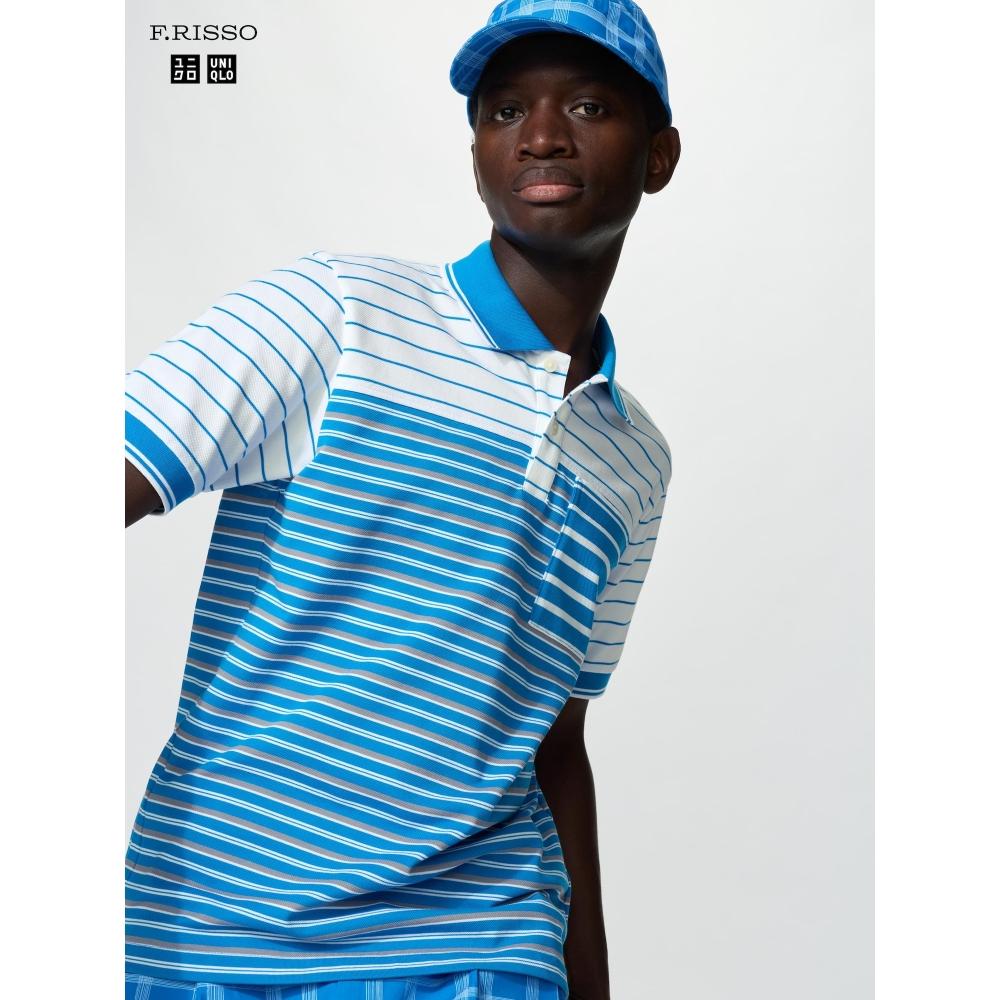 Uniqlo Japan Dry Kanoko Slim Fit Border Polo Shirt