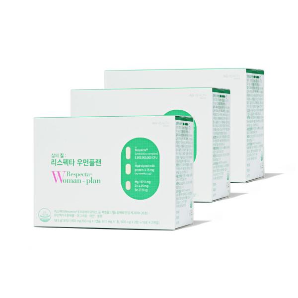 

aghealth Quality of Life: Respecta Women s Plan 30 packets, 3 boxes (total 3 months supply) Probiotics Lactobacillus