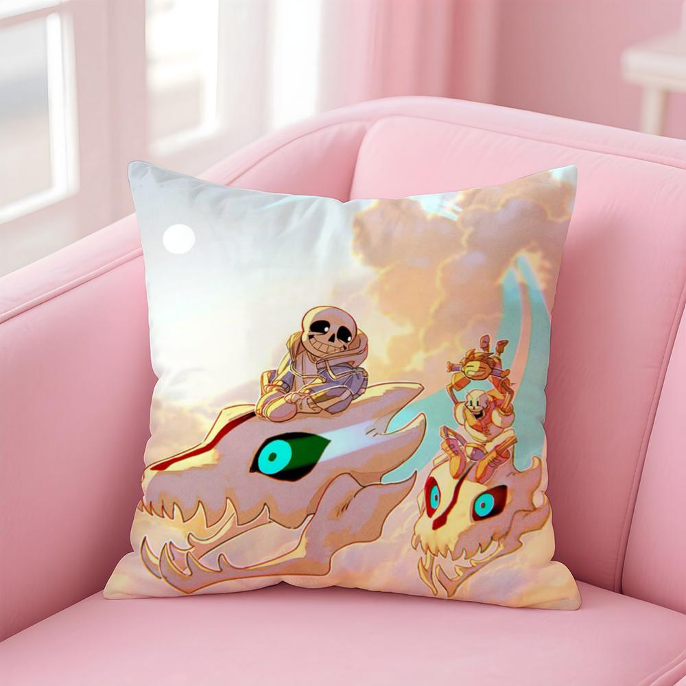 Game U-UndertaleS Cushion Cover Home & Car Multi-Scene Pillow Cover - Reversible, Soft & Durable for Daily Use