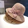 Bow Bucket Hats Anti-UV Sun Hat Seaside Straw Hat Women Sun Hat Korean Style Cap Shading Hat