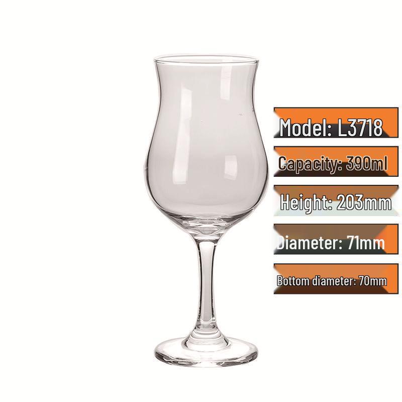 High-Stemmed Exquisite Transparent Wine Glasses for Hotel and Bar Use