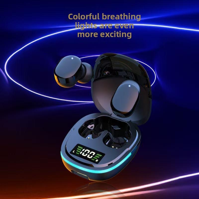Echte kabellose In-Ear Bluetooth-Kopfhörer Bunte Atmende Lichter Digitales Display Sportkopfhörer
