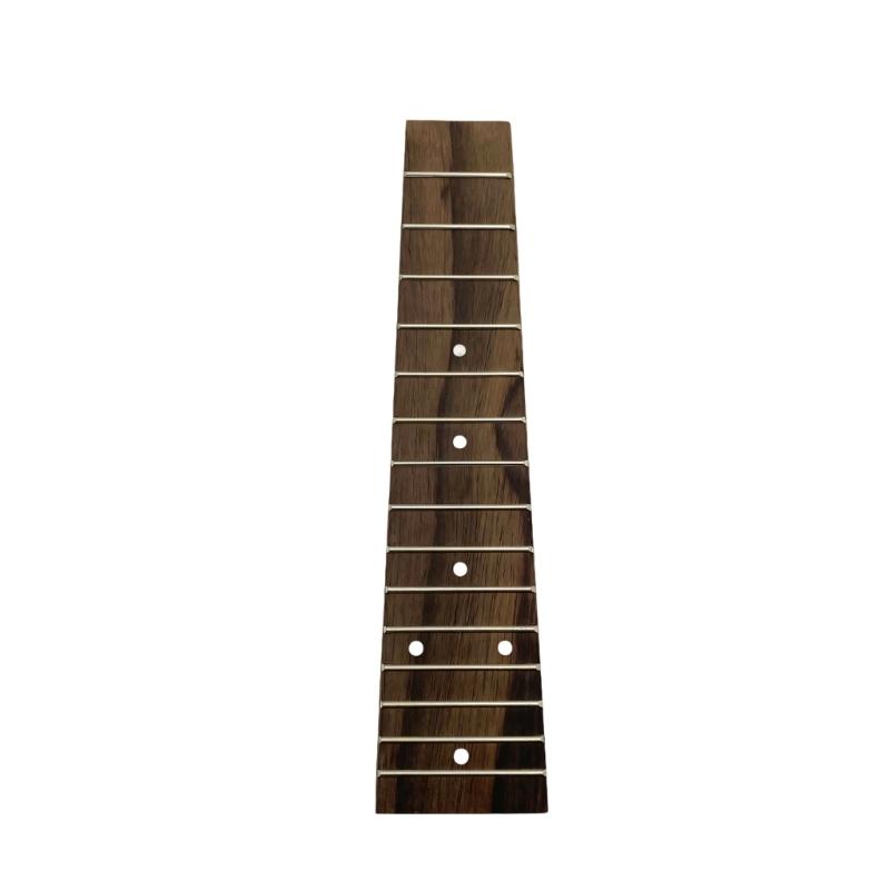 Premium Rosewood Ukulele Fingerboard Fretboard Part With White Dot Inlays For 21 Inch Ukulele Replacement Or Upgrade