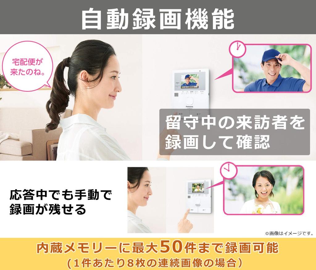 Panasonic Wireless Video Doorphone with Pixels and LED Can Be Used Anywhere VL-SWZ200KL 300,000 Light,