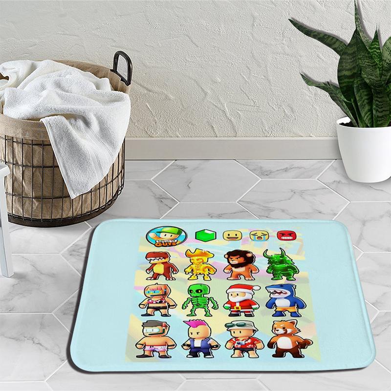 Stumble Guys Karikatür Halı Tökezlemek Oyunları Halı Yatak Odası Dekorasyon Yoga Mat Anime Açık Halı kaymaz Halı doğum günü hediyesi
