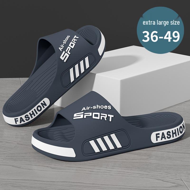 2025 New Style Plus Size Men's Outdoor Sport Slippers - Wear-Resistant, Non-Slip, Thick Sole for Home or Summer Use.