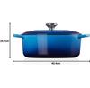 Чугунная жаровня Le Creuset Signature овальная 31 см лазурь 6,3 л (21178312202430)