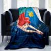 1 Stück, Disney Prinzessin Arielle Meerjungfrauenflosse Decke Heimdekoration, Sofadecke, Outdoor-Decke, Geschenk für Freunde, Flanell-Tagesdecke