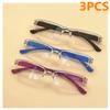 3pcs Reading Glasses Ultra-Light HD Reading Glasses for Men & Women - Stylish Square Frame Portable Design Adjustable