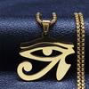 Eye Of Horus Punk Hip Hop Stainless Steel Pendant Necklace Fashion Jewelry