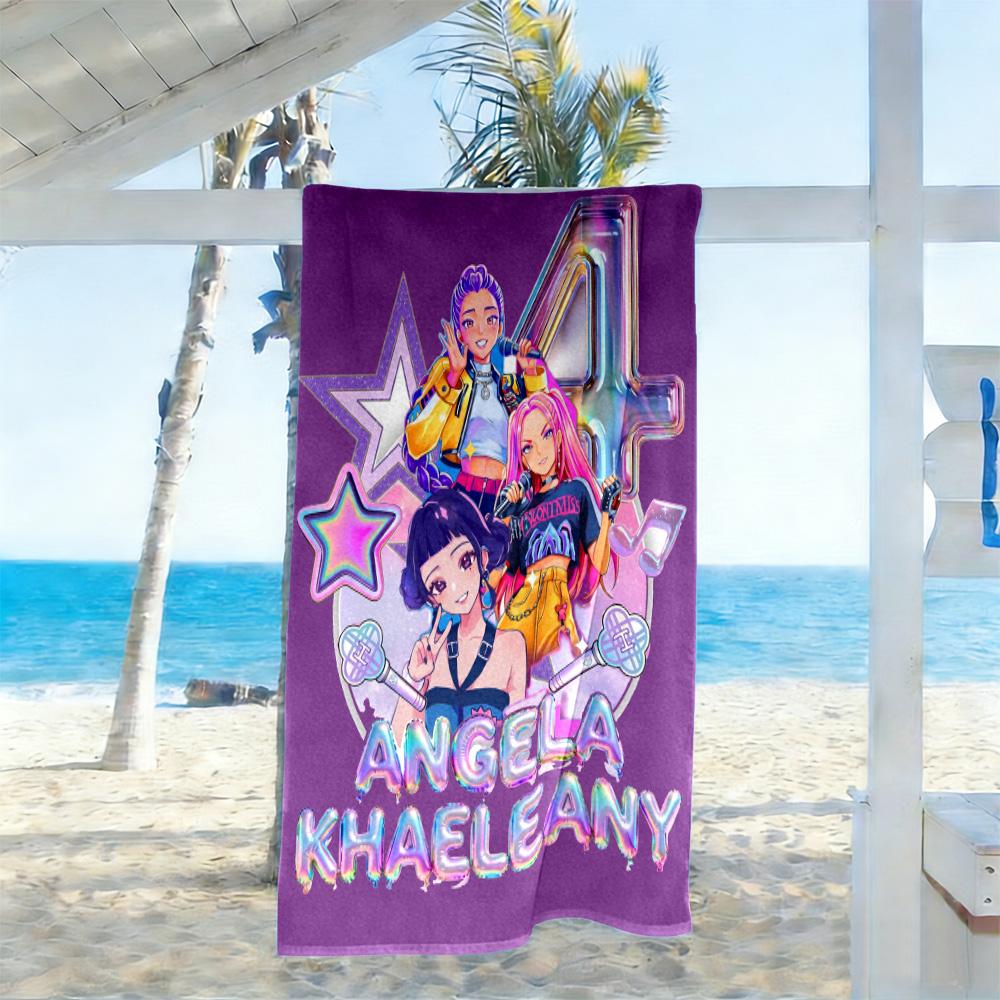 Virtual Fashion Show Beach Towel Quick-Dry Soft Microfiber Comfortable Lightweight Suitable for Swimming, Gym, Camping, Yoga Vacation