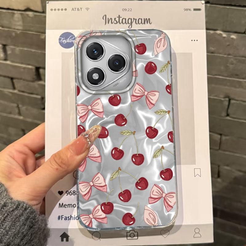 Étui de téléphone Rose Cerise Nœud Filles Femmes Pour Honor 400 Pro X9c Magic7 Magic6 200 Lite Smart X9a X8a X8b X8c X7c X8 Fundas Coque