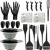 Plastic Lightweight Hair Dye Brush Bowl Set Reusable Durable DIY Salon Coloring Kit with Ear Cover Gloves Tint Comb China