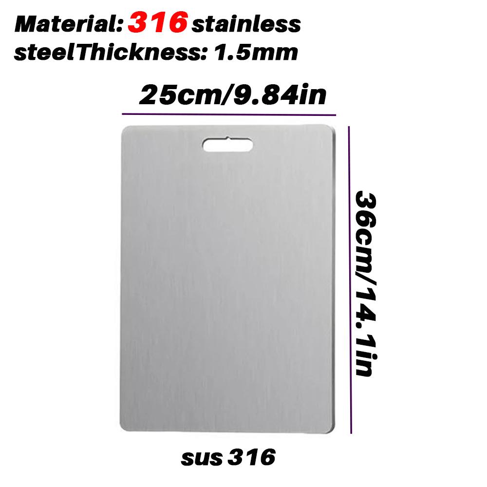 New Stainless Steel Cutting Board, Multiple Materials, for Kitchen, Home, Camping, Parties, and Barbecues, Usable On Both Sides