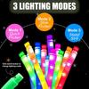 2/6/12 pcs LED Flash Pop Tubes Sensory Toy Adult Stress Relieve Toys Kid Autism Anti Stress Plastic Bellows Children Squeeze Toy